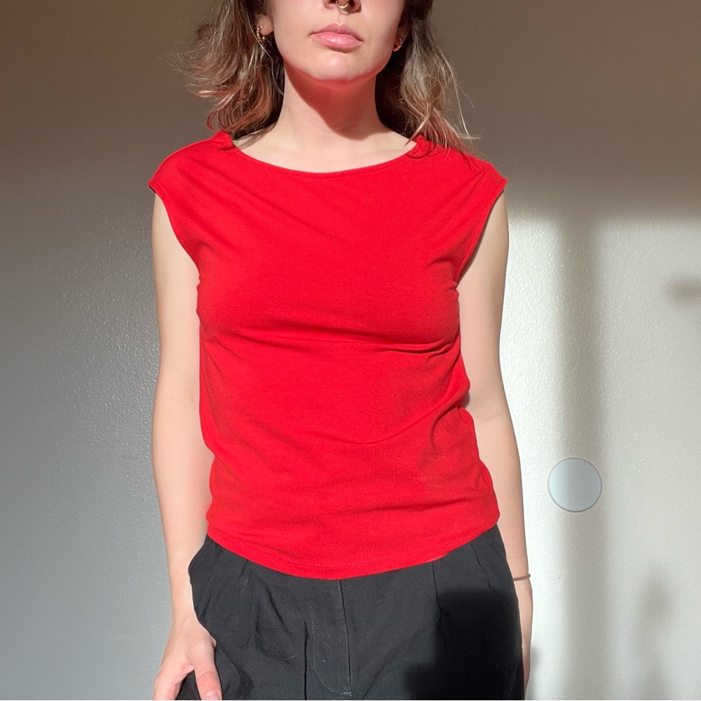 NWT Madewell Scoopneck Cap-Sleeve Tee